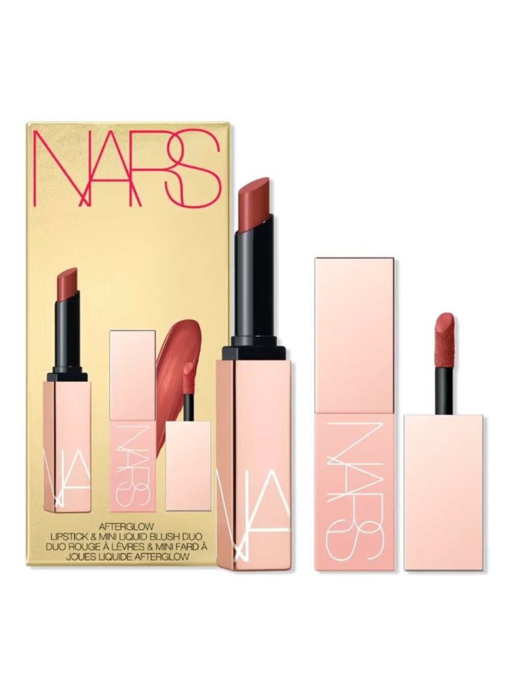 NIB ✅ NARS Afterglow Lipstick & Mini Liquid Blush Duo Set #ARAGON✨ BNIB